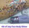 Go Ho Red White and Blue Body Glitter,Patriotic Pride Face Glitter Gel